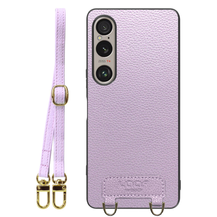 [ LOOF LUXURY-SHELL SHOULDER ] Xperia 1 VI  ショルダーストラップ付き シンプルでスマート 本革 シェル型ケース ショルダー ストラップ スマホショルダー [ Xperia 1 VI ]