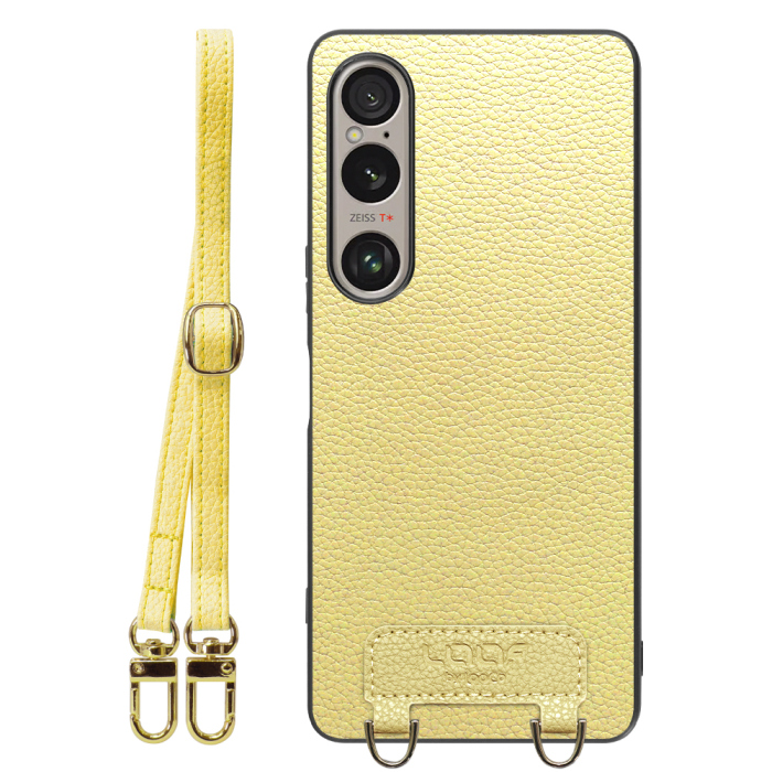 [ LOOF LUXURY-SHELL SHOULDER ] Xperia 1 VI  ショルダーストラップ付き シンプルでスマート 本革 シェル型ケース ショルダー ストラップ スマホショルダー [ Xperia 1 VI ]