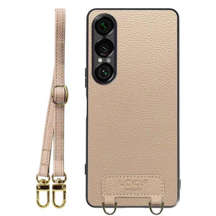 [ LOOF LUXURY-SHELL SHOULDER ] Xperia 1 VII SO-51F ショルダーストラップ付き シンプルでスマート 本革 シェル型ケース ショルダー ストラップ スマホショルダー [ Xperia 1 VII ]