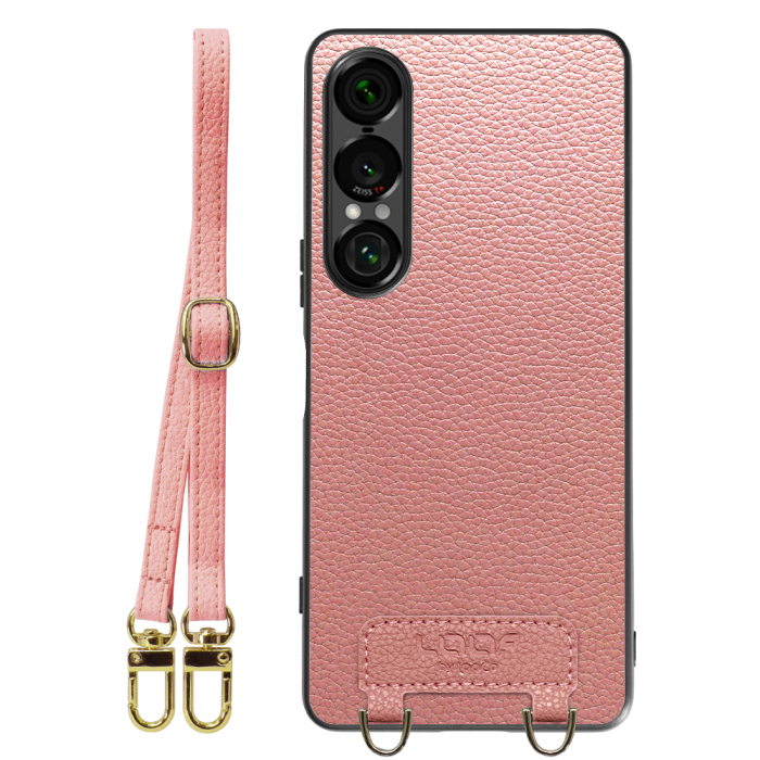 [ LOOF LUXURY-SHELL SHOULDER ] Xperia 1 VII SO-51F ショルダーストラップ付き シンプルでスマート 本革 シェル型ケース ショルダー ストラップ スマホショルダー [ Xperia 1 VII ]