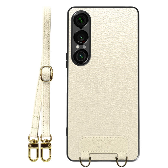 [ LOOF LUXURY-SHELL SHOULDER ] Xperia 1 VII SO-51F ショルダーストラップ付き シンプルでスマート 本革 シェル型ケース ショルダー ストラップ スマホショルダー [ Xperia 1 VII ]