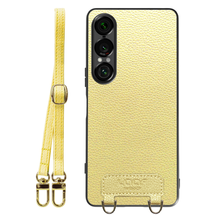 [ LOOF LUXURY-SHELL SHOULDER ] Xperia 1 VII SO-51F ショルダーストラップ付き シンプルでスマート 本革 シェル型ケース ショルダー ストラップ スマホショルダー [ Xperia 1 VII ]