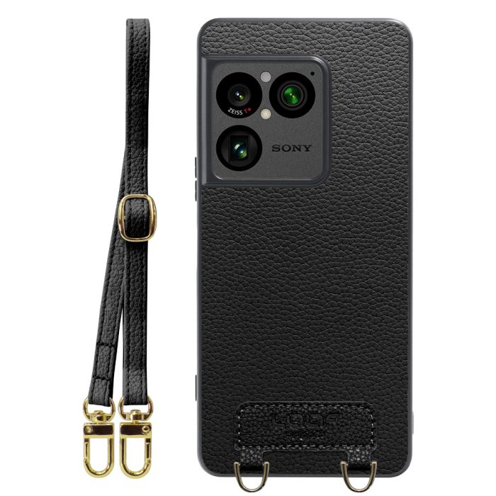 [ LOOF LUXURY-SHELL SHOULDER ] Xperia 1 VIII XQ-GE44 SO-51G ショルダーストラップ付き シンプルでスマート 本革 シェル型ケース ショルダー ストラップ スマホショルダー [ Xperia 1 VIII ]