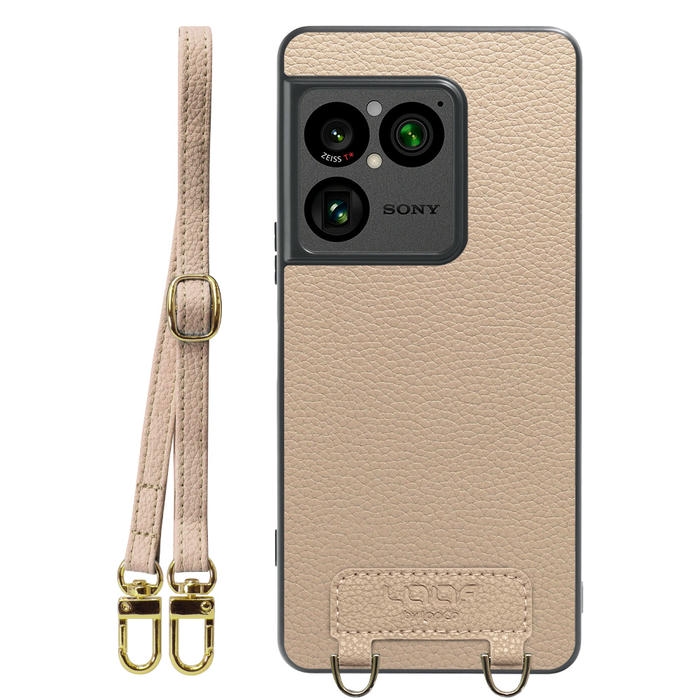 [ LOOF LUXURY-SHELL SHOULDER ] Xperia 1 VIII XQ-GE44 SO-51G ショルダーストラップ付き シンプルでスマート 本革 シェル型ケース ショルダー ストラップ スマホショルダー [ Xperia 1 VIII ]