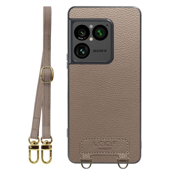 [ LOOF LUXURY-SHELL SHOULDER ] Xperia 1 VIII XQ-GE44 SO-51G ショルダーストラップ付き シンプルでスマート 本革 シェル型ケース ショルダー ストラップ スマホショルダー [ Xperia 1 VIII ]