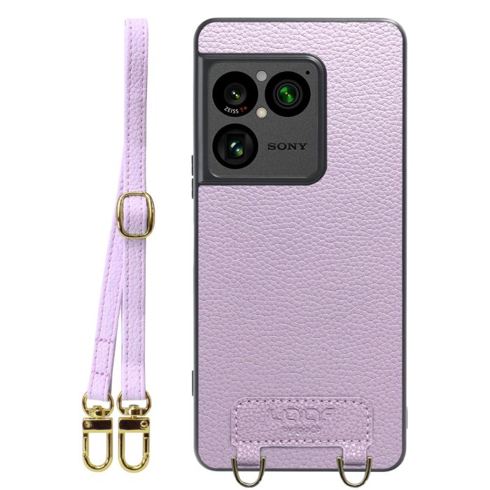 [ LOOF LUXURY-SHELL SHOULDER ] Xperia 1 VIII XQ-GE44 SO-51G ショルダーストラップ付き シンプルでスマート 本革 シェル型ケース ショルダー ストラップ スマホショルダー [ Xperia 1 VIII ]