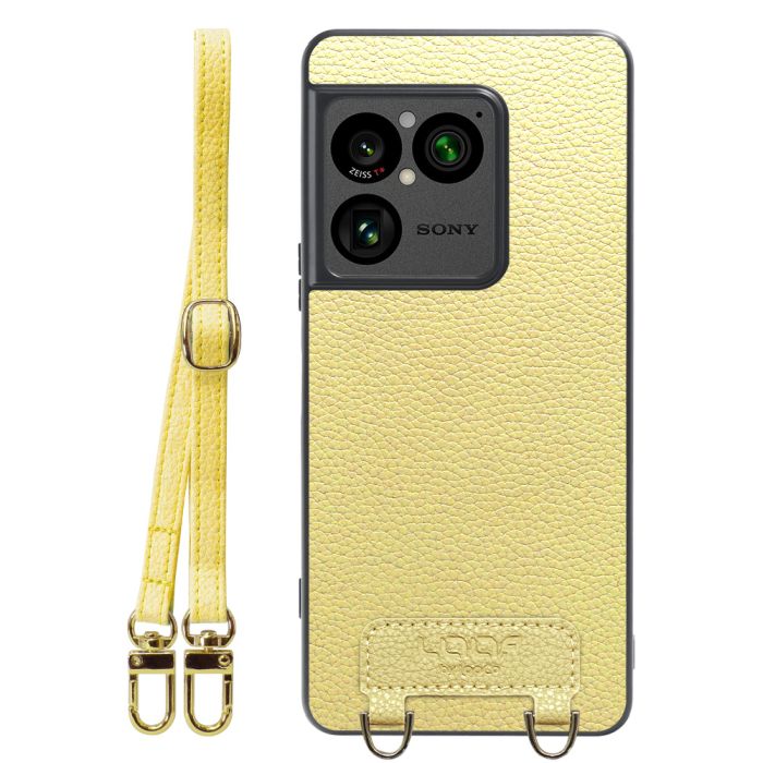 [ LOOF LUXURY-SHELL SHOULDER ] Xperia 1 VIII XQ-GE44 SO-51G ショルダーストラップ付き シンプルでスマート 本革 シェル型ケース ショルダー ストラップ スマホショルダー [ Xperia 1 VIII ]
