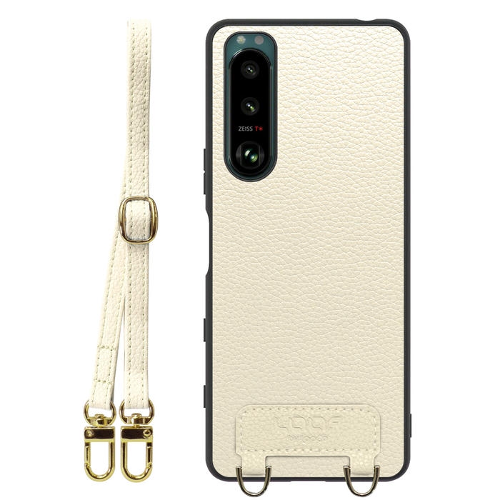[ LOOF LUXURY-SHELL SHOULDER ] Xperia 5 III  Xperia5Ⅲ 5Ⅲ xperia5 ショルダーストラップ付き シンプルでスマート 本革 シェル型ケース ショルダー ストラップ スマホショルダー [ Xperia 5 III ]