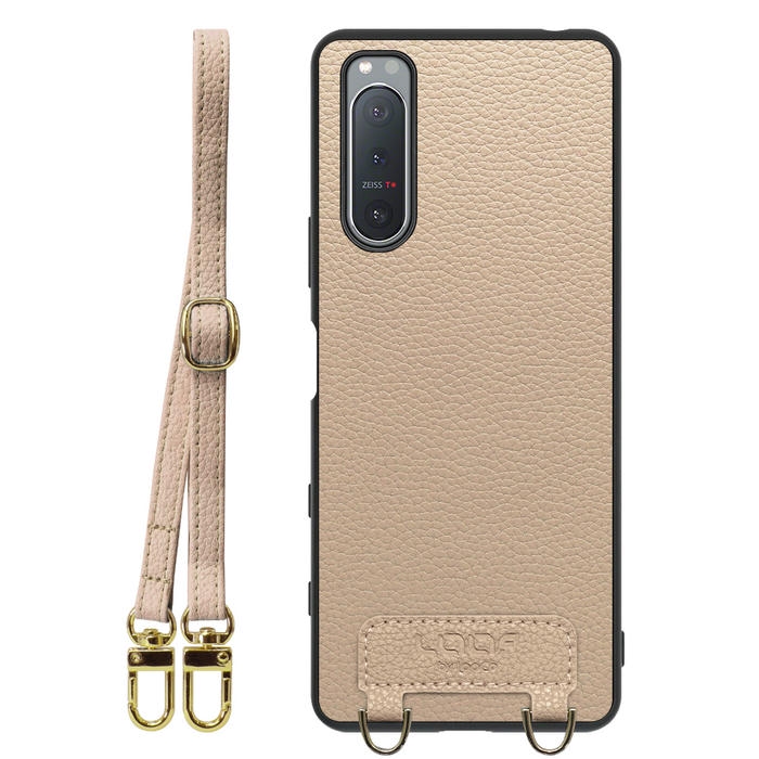 [ LOOF LUXURY-SHELL SHOULDER ] Xperia 5 II SO-52A / SOG02 / A002SO xperia5Ⅱ 5Ⅱ xperia5 ショルダーストラップ付き シンプルでスマート 本革 シェル型ケース ショルダー ストラップ スマホショルダー [ Xperia 5 II ]