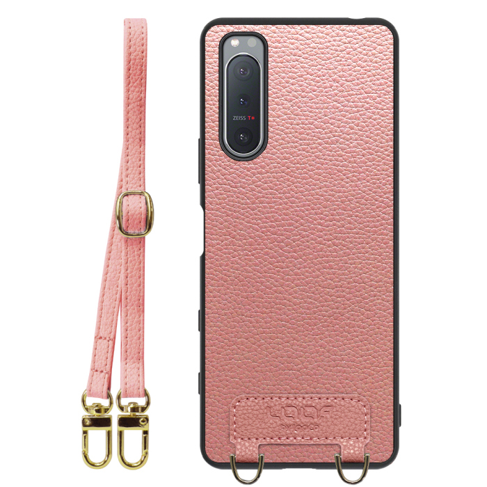 [ LOOF LUXURY-SHELL SHOULDER ] Xperia 5 II SO-52A / SOG02 / A002SO xperia5Ⅱ 5Ⅱ xperia5 ショルダーストラップ付き シンプルでスマート 本革 シェル型ケース ショルダー ストラップ スマホショルダー [ Xperia 5 II ]