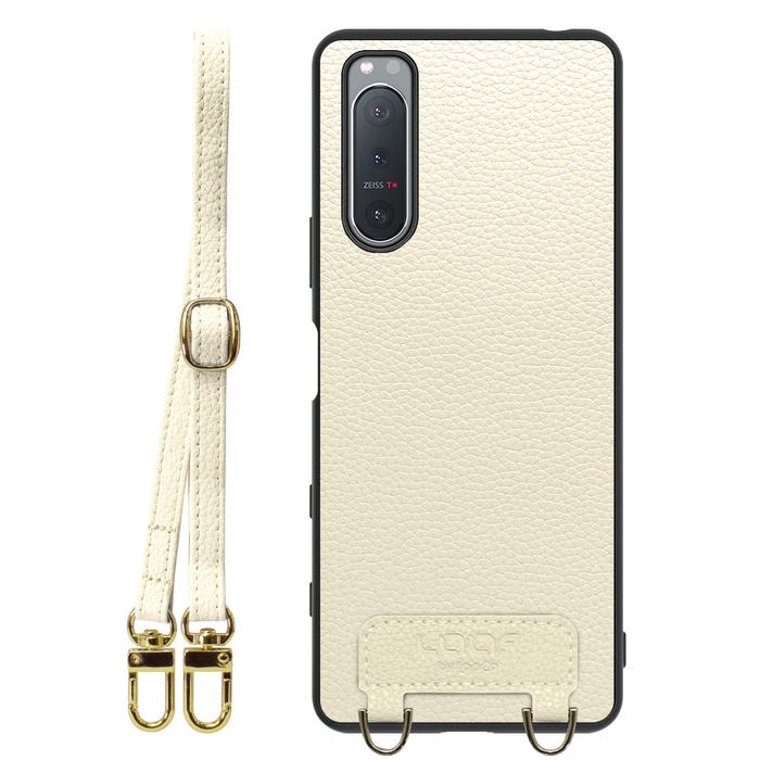 [ LOOF LUXURY-SHELL SHOULDER ] Xperia 5 II SO-52A / SOG02 / A002SO xperia5Ⅱ 5Ⅱ xperia5 ショルダーストラップ付き シンプルでスマート 本革 シェル型ケース ショルダー ストラップ スマホショルダー [ Xperia 5 II ]
