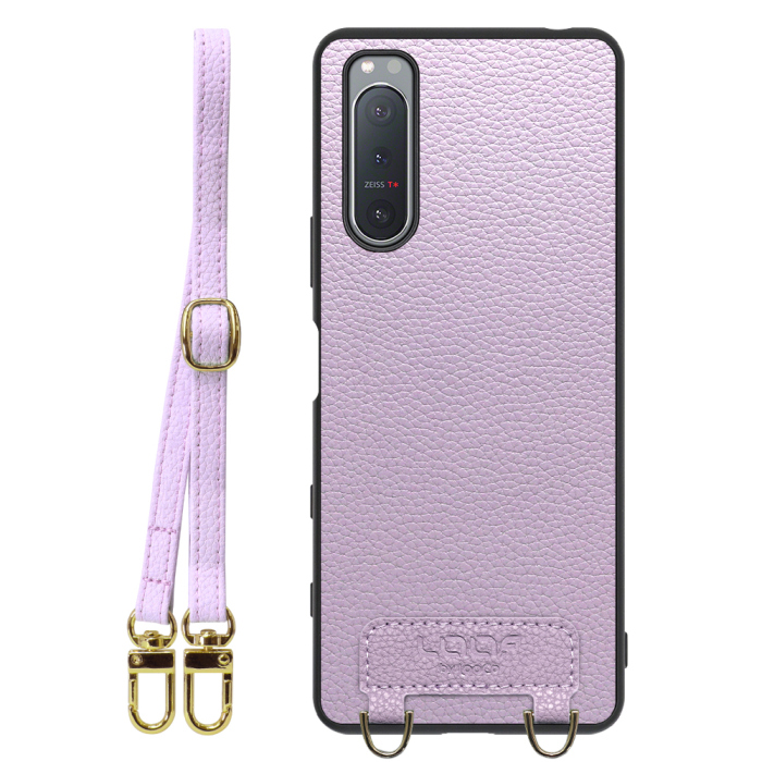[ LOOF LUXURY-SHELL SHOULDER ] Xperia 5 II SO-52A / SOG02 / A002SO xperia5Ⅱ 5Ⅱ xperia5 ショルダーストラップ付き シンプルでスマート 本革 シェル型ケース ショルダー ストラップ スマホショルダー [ Xperia 5 II ]