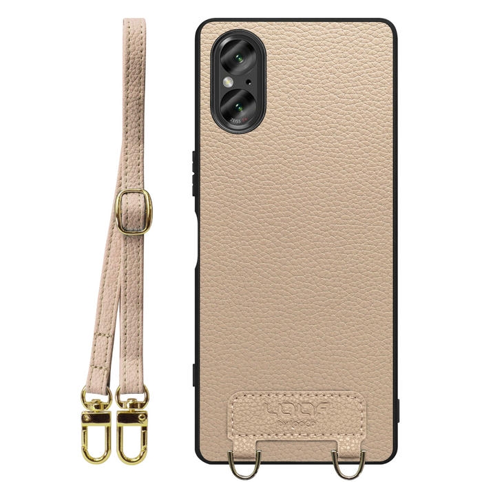 [ LOOF LUXURY-SHELL SHOULDER ] Xperia 5 V SO-53D / SOG12 5V Xperia5V ショルダーストラップ付き シンプルでスマート 本革 シェル型ケース ショルダー ストラップ スマホショルダー [ Xperia 5 V ]