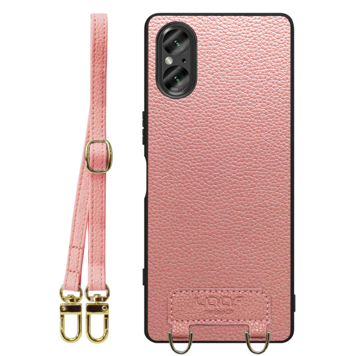 [ LOOF LUXURY-SHELL SHOULDER ] Xperia 5 V SO-53D / SOG12 5V Xperia5V ショルダーストラップ付き シンプルでスマート 本革 シェル型ケース ショルダー ストラップ スマホショルダー [ Xperia 5 V ]