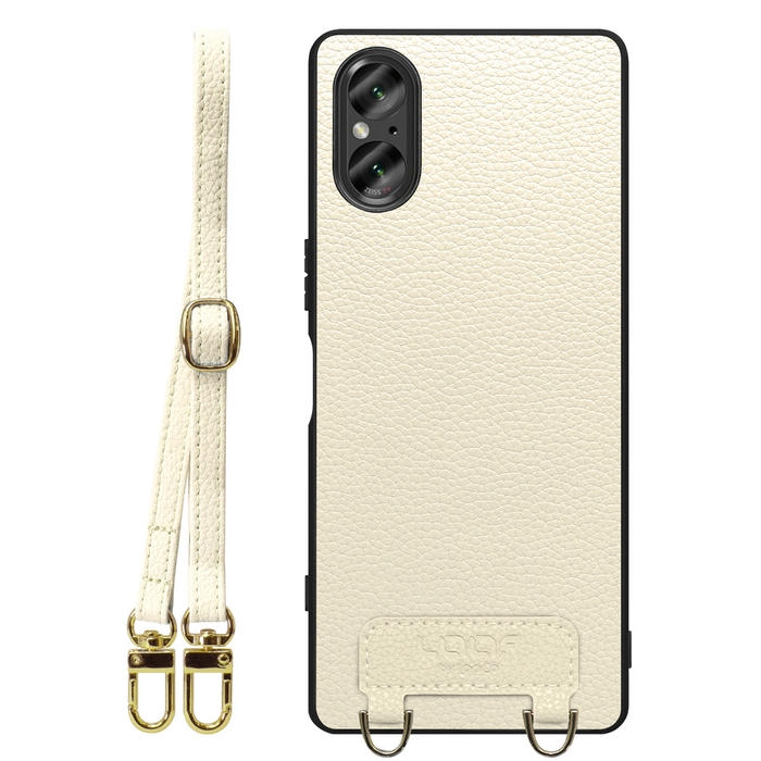 [ LOOF LUXURY-SHELL SHOULDER ] Xperia 5 V SO-53D / SOG12 5V Xperia5V ショルダーストラップ付き シンプルでスマート 本革 シェル型ケース ショルダー ストラップ スマホショルダー [ Xperia 5 V ]