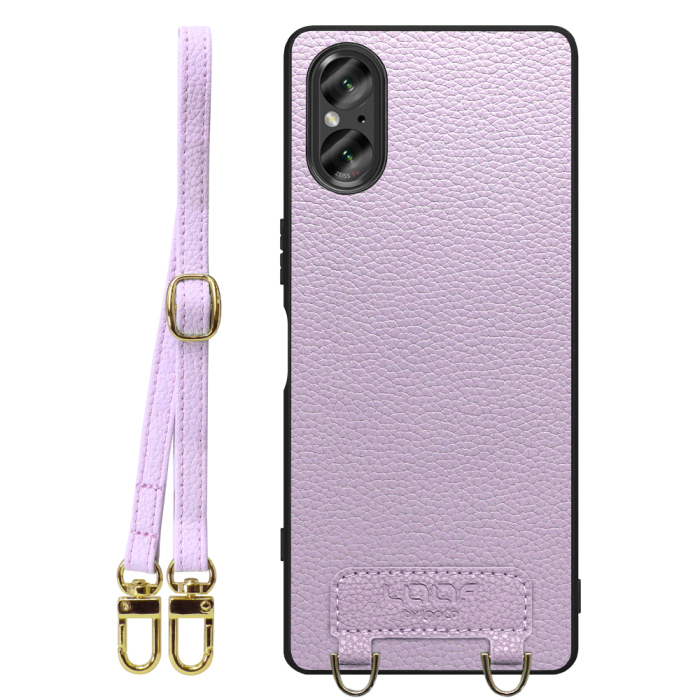 [ LOOF LUXURY-SHELL SHOULDER ] Xperia 5 V SO-53D / SOG12 5V Xperia5V ショルダーストラップ付き シンプルでスマート 本革 シェル型ケース ショルダー ストラップ スマホショルダー [ Xperia 5 V ]