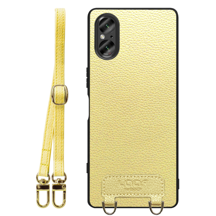 [ LOOF LUXURY-SHELL SHOULDER ] Xperia 5 V SO-53D / SOG12 5V Xperia5V ショルダーストラップ付き シンプルでスマート 本革 シェル型ケース ショルダー ストラップ スマホショルダー [ Xperia 5 V ]