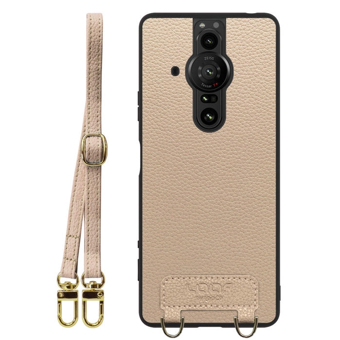 [ LOOF LUXURY-SHELL SHOULDER ] Xperia PRO-I XQ-BE42 proi xperiaproi ショルダーストラップ付き シンプルでスマート 本革 シェル型ケース ショルダー ストラップ スマホショルダー [ Xperia PRO-I ]