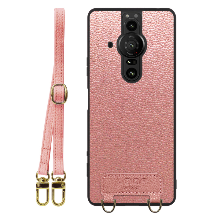 [ LOOF LUXURY-SHELL SHOULDER ] Xperia PRO-I XQ-BE42 proi xperiaproi ショルダーストラップ付き シンプルでスマート 本革 シェル型ケース ショルダー ストラップ スマホショルダー [ Xperia PRO-I ]