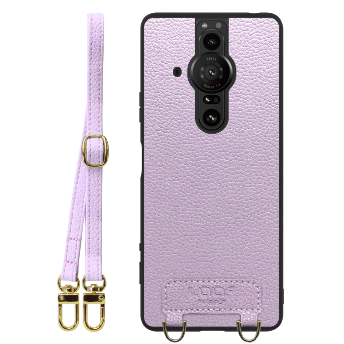 [ LOOF LUXURY-SHELL SHOULDER ] Xperia PRO-I XQ-BE42 proi xperiaproi ショルダーストラップ付き シンプルでスマート 本革 シェル型ケース ショルダー ストラップ スマホショルダー [ Xperia PRO-I ]