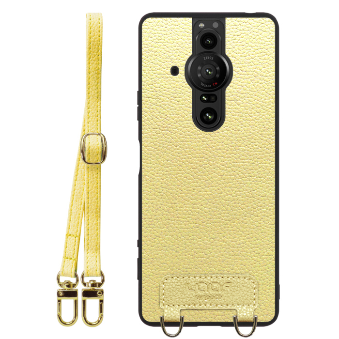 [ LOOF LUXURY-SHELL SHOULDER ] Xperia PRO-I XQ-BE42 proi xperiaproi ショルダーストラップ付き シンプルでスマート 本革 シェル型ケース ショルダー ストラップ スマホショルダー [ Xperia PRO-I ]