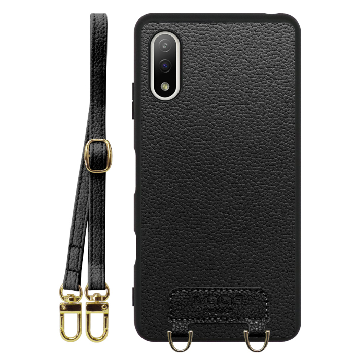 [ LOOF LUXURY-SHELL SHOULDER ] Xperia Ace II SO-41B aceⅡ ace2 ショルダーストラップ付き シンプルでスマート 本革 シェル型ケース ショルダー ストラップ スマホショルダー [ Xperia Ace Ⅱ ]