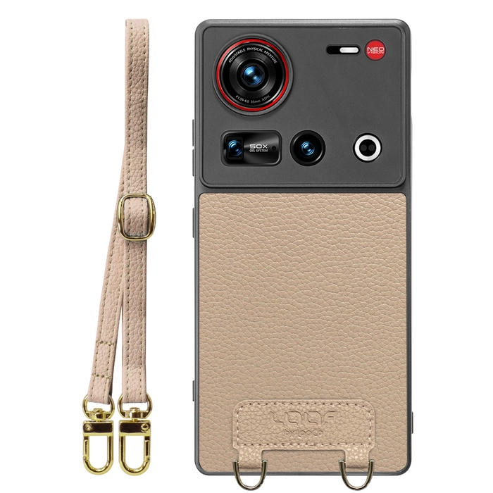 [ LOOF LUXURY-SHELL SHOULDER ] nubia Z70 Ultra ZTE ショルダーストラップ付き シンプルでスマート 本革 シェル型ケース ショルダー ストラップ スマホショルダー [ nubia Z70 Ultra / Z70S Ultra ]