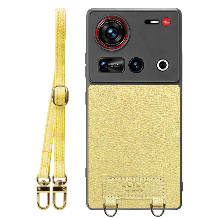 [ LOOF LUXURY-SHELL SHOULDER ] nubia Z70 Ultra ZTE ショルダーストラップ付き シンプルでスマート 本革 シェル型ケース ショルダー ストラップ スマホショルダー [ nubia Z70 Ultra / Z70S Ultra ]