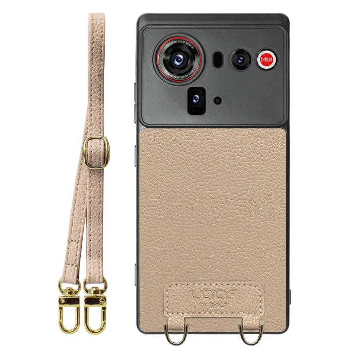 [ LOOF LUXURY-SHELL SHOULDER ] nubia Z80 Ultra NX741J ショルダーストラップ付き シンプルでスマート 本革 シェル型ケース ショルダー ストラップ スマホショルダー [ nubia Z80 Ultra ]