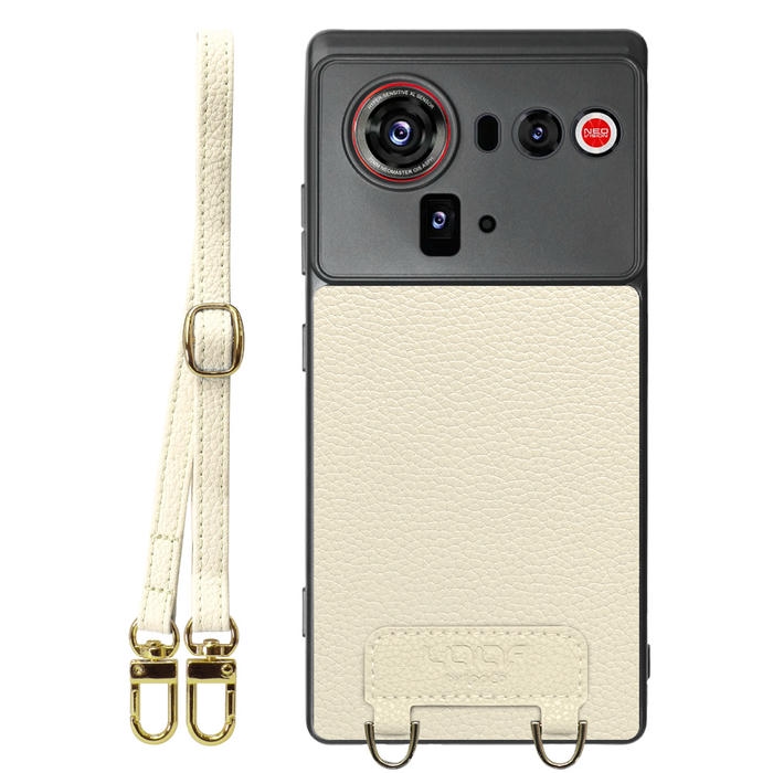 [ LOOF LUXURY-SHELL SHOULDER ] nubia Z80 Ultra NX741J ショルダーストラップ付き シンプルでスマート 本革 シェル型ケース ショルダー ストラップ スマホショルダー [ nubia Z80 Ultra ]