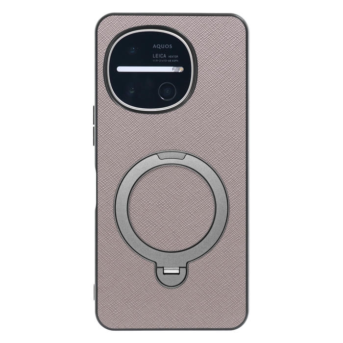 [ LOOF CASUAL MAG-RING Series ] AQUOS R11 SH-51G SH-M35 スマホケース 背面 ケース カバー ハードケース マグネット内蔵の薄型多機能リング付 スタンド [ AQUOS R11 ]