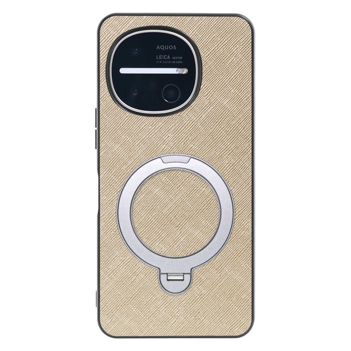 [ LOOF CASUAL MAG-RING Series ] AQUOS R11 SH-51G SH-M35 スマホケース 背面 ケース カバー ハードケース マグネット内蔵の薄型多機能リング付 スタンド [ AQUOS R11 ]