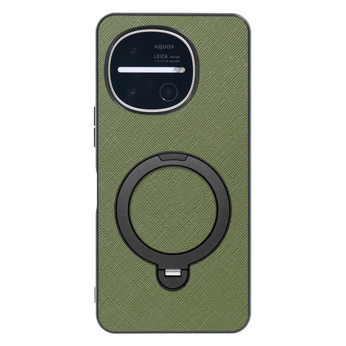 [ LOOF CASUAL MAG-RING Series ] AQUOS R11 SH-51G SH-M35 スマホケース 背面 ケース カバー ハードケース マグネット内蔵の薄型多機能リング付 スタンド [ AQUOS R11 ]