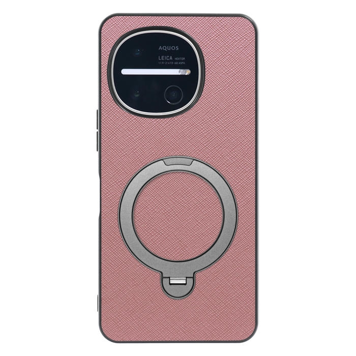 [ LOOF CASUAL MAG-RING Series ] AQUOS R11 SH-51G SH-M35 スマホケース 背面 ケース カバー ハードケース マグネット内蔵の薄型多機能リング付 スタンド [ AQUOS R11 ]