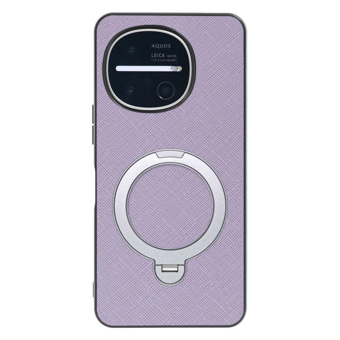 [ LOOF CASUAL MAG-RING Series ] AQUOS R11 SH-51G SH-M35 スマホケース 背面 ケース カバー ハードケース マグネット内蔵の薄型多機能リング付 スタンド [ AQUOS R11 ]