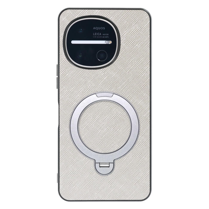 [ LOOF CASUAL MAG-RING Series ] AQUOS R11 SH-51G SH-M35 スマホケース 背面 ケース カバー ハードケース マグネット内蔵の薄型多機能リング付 スタンド [ AQUOS R11 ]