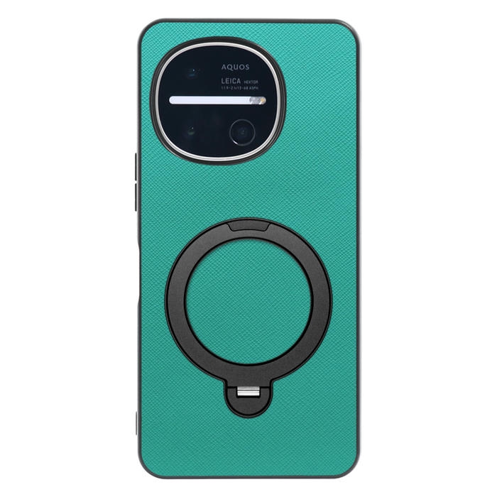 [ LOOF CASUAL MAG-RING Series ] AQUOS R11 SH-51G SH-M35 スマホケース 背面 ケース カバー ハードケース マグネット内蔵の薄型多機能リング付 スタンド [ AQUOS R11 ]