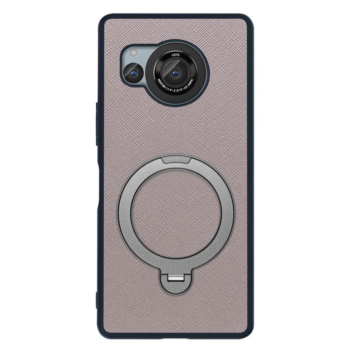 [ LOOF CASUAL MAG-RING Series ] AQUOS R8 SH-52D AQUOSR8 スマホケース 背面 ケース カバー ハードケース マグネット内蔵の薄型多機能リング付 スタンド [ AQUOS R8 ]
