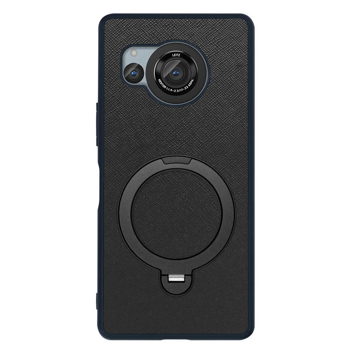 [ LOOF CASUAL MAG-RING Series ] AQUOS R8 SH-52D AQUOSR8 スマホケース 背面 ケース カバー ハードケース マグネット内蔵の薄型多機能リング付 スタンド [ AQUOS R8 ]
