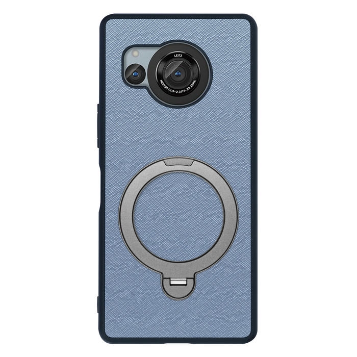 [ LOOF CASUAL MAG-RING Series ] AQUOS R8 SH-52D AQUOSR8 スマホケース 背面 ケース カバー ハードケース マグネット内蔵の薄型多機能リング付 スタンド [ AQUOS R8 ]