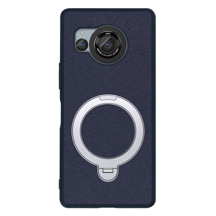 [ LOOF CASUAL MAG-RING Series ] AQUOS R8 SH-52D AQUOSR8 スマホケース 背面 ケース カバー ハードケース マグネット内蔵の薄型多機能リング付 スタンド [ AQUOS R8 ]