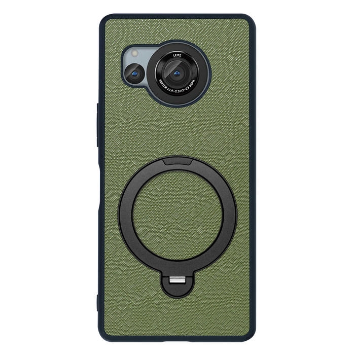 [ LOOF CASUAL MAG-RING Series ] AQUOS R8 SH-52D AQUOSR8 スマホケース 背面 ケース カバー ハードケース マグネット内蔵の薄型多機能リング付 スタンド [ AQUOS R8 ]