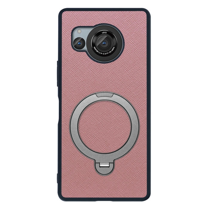 [ LOOF CASUAL MAG-RING Series ] AQUOS R8 SH-52D AQUOSR8 スマホケース 背面 ケース カバー ハードケース マグネット内蔵の薄型多機能リング付 スタンド [ AQUOS R8 ]