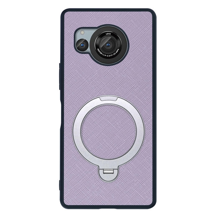 [ LOOF CASUAL MAG-RING Series ] AQUOS R8 SH-52D AQUOSR8 スマホケース 背面 ケース カバー ハードケース マグネット内蔵の薄型多機能リング付 スタンド [ AQUOS R8 ]