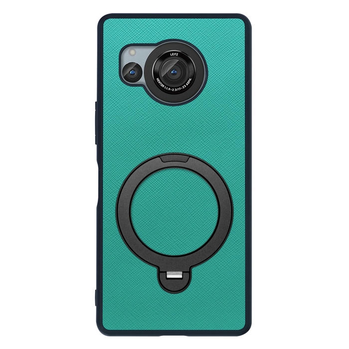 [ LOOF CASUAL MAG-RING Series ] AQUOS R8 SH-52D AQUOSR8 スマホケース 背面 ケース カバー ハードケース マグネット内蔵の薄型多機能リング付 スタンド [ AQUOS R8 ]