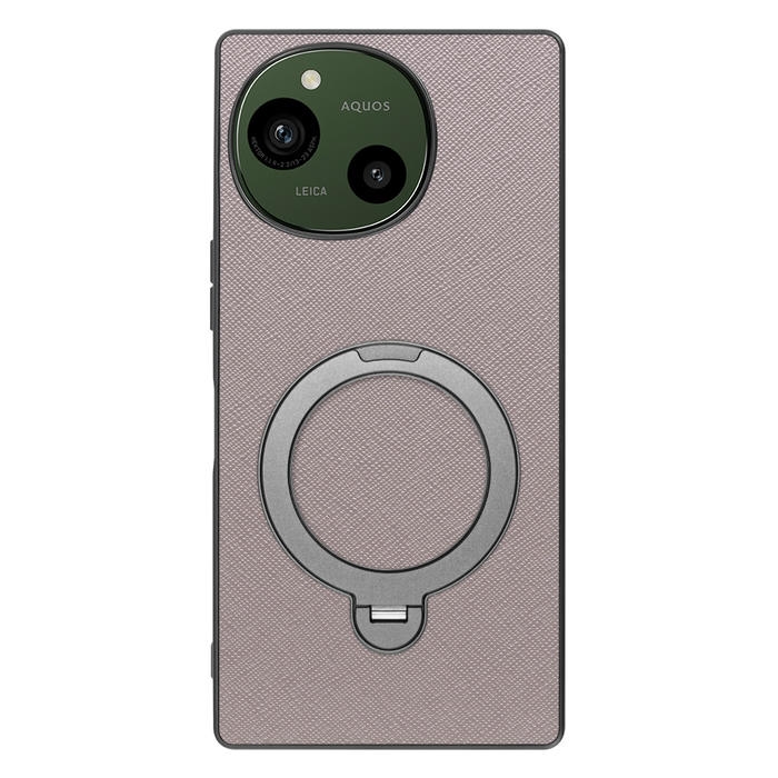 [ LOOF CASUAL MAG-RING Series ] AQUOS R9 / R10 SH-51E SH-51F スマホケース 背面 ケース カバー ハードケース マグネット内蔵の薄型多機能リング付 スタンド [ AQUOS R9 / R10 ]