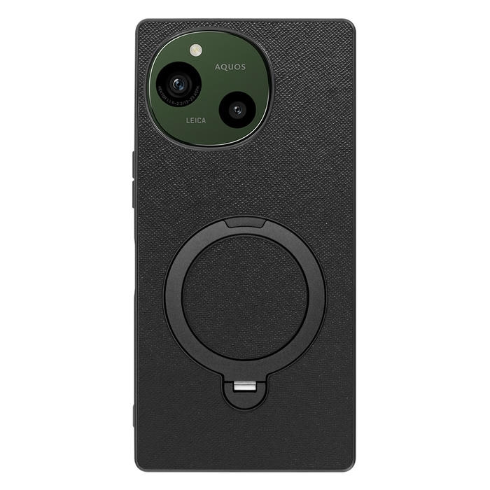 [ LOOF CASUAL MAG-RING Series ] AQUOS R9 / R10 SH-51E SH-51F スマホケース 背面 ケース カバー ハードケース マグネット内蔵の薄型多機能リング付 スタンド [ AQUOS R9 / R10 ]