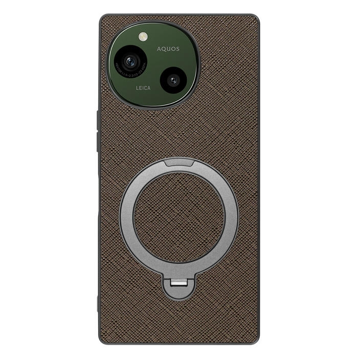 [ LOOF CASUAL MAG-RING Series ] AQUOS R9 / R10 SH-51E SH-51F スマホケース 背面 ケース カバー ハードケース マグネット内蔵の薄型多機能リング付 スタンド [ AQUOS R9 / R10 ]