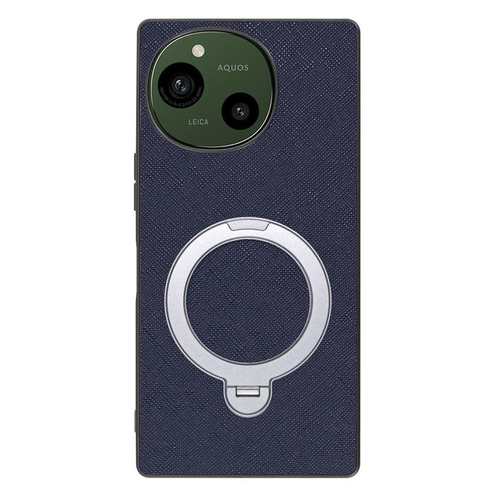 [ LOOF CASUAL MAG-RING Series ] AQUOS R9 / R10 SH-51E SH-51F スマホケース 背面 ケース カバー ハードケース マグネット内蔵の薄型多機能リング付 スタンド [ AQUOS R9 / R10 ]