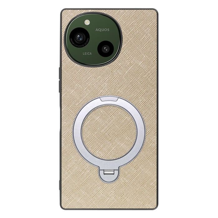 [ LOOF CASUAL MAG-RING Series ] AQUOS R9 / R10 SH-51E SH-51F スマホケース 背面 ケース カバー ハードケース マグネット内蔵の薄型多機能リング付 スタンド [ AQUOS R9 / R10 ]